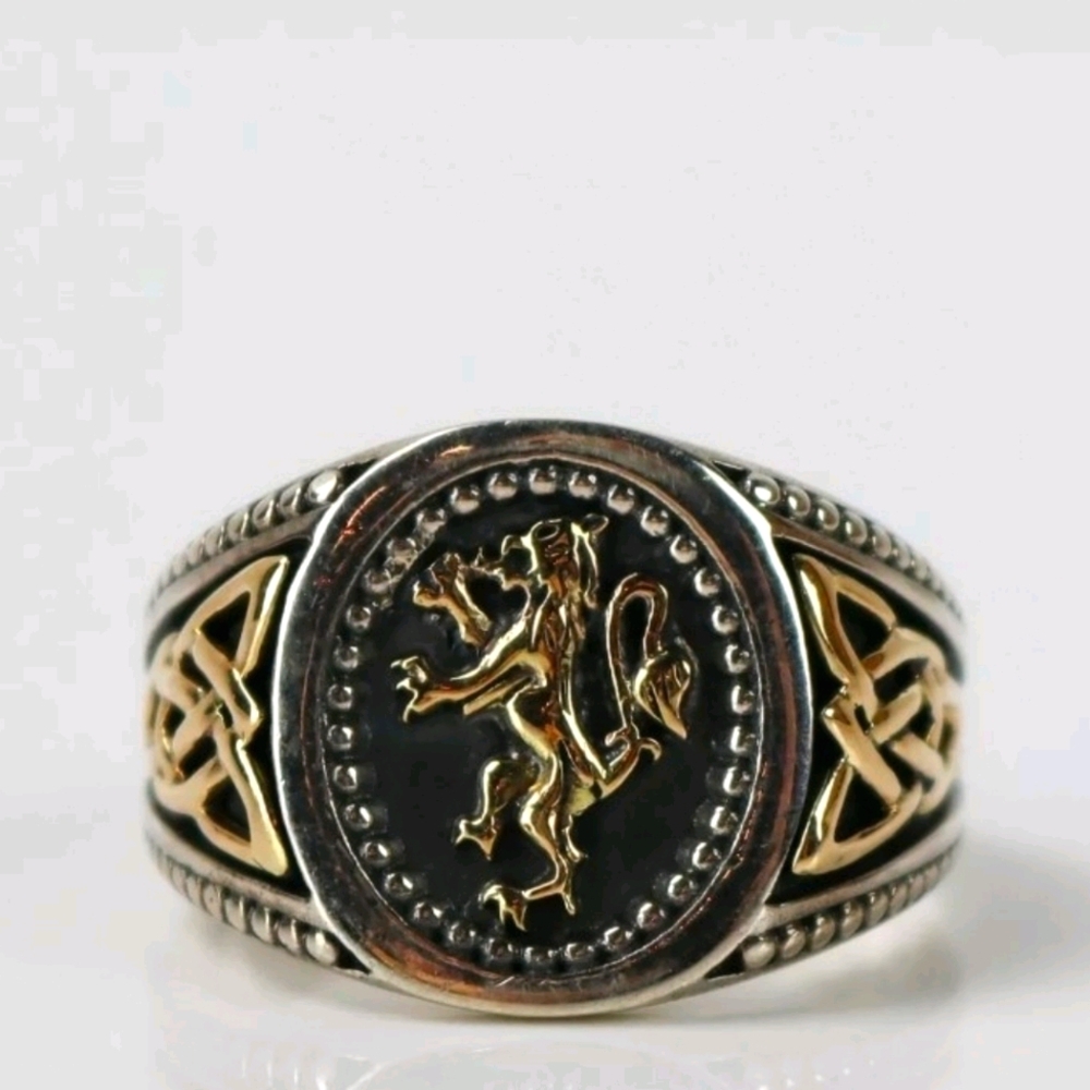 Keith Jack Scottish Signat Ring Sterling and 18k